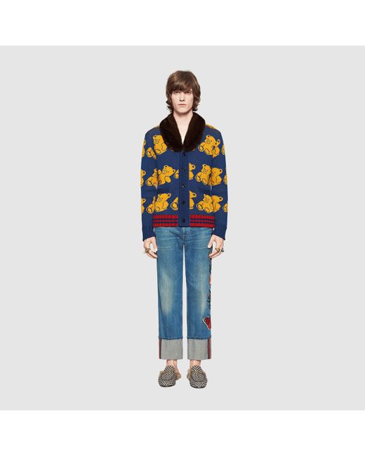 Gucci teddy cheap bear cardigan